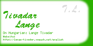 tivadar lange business card